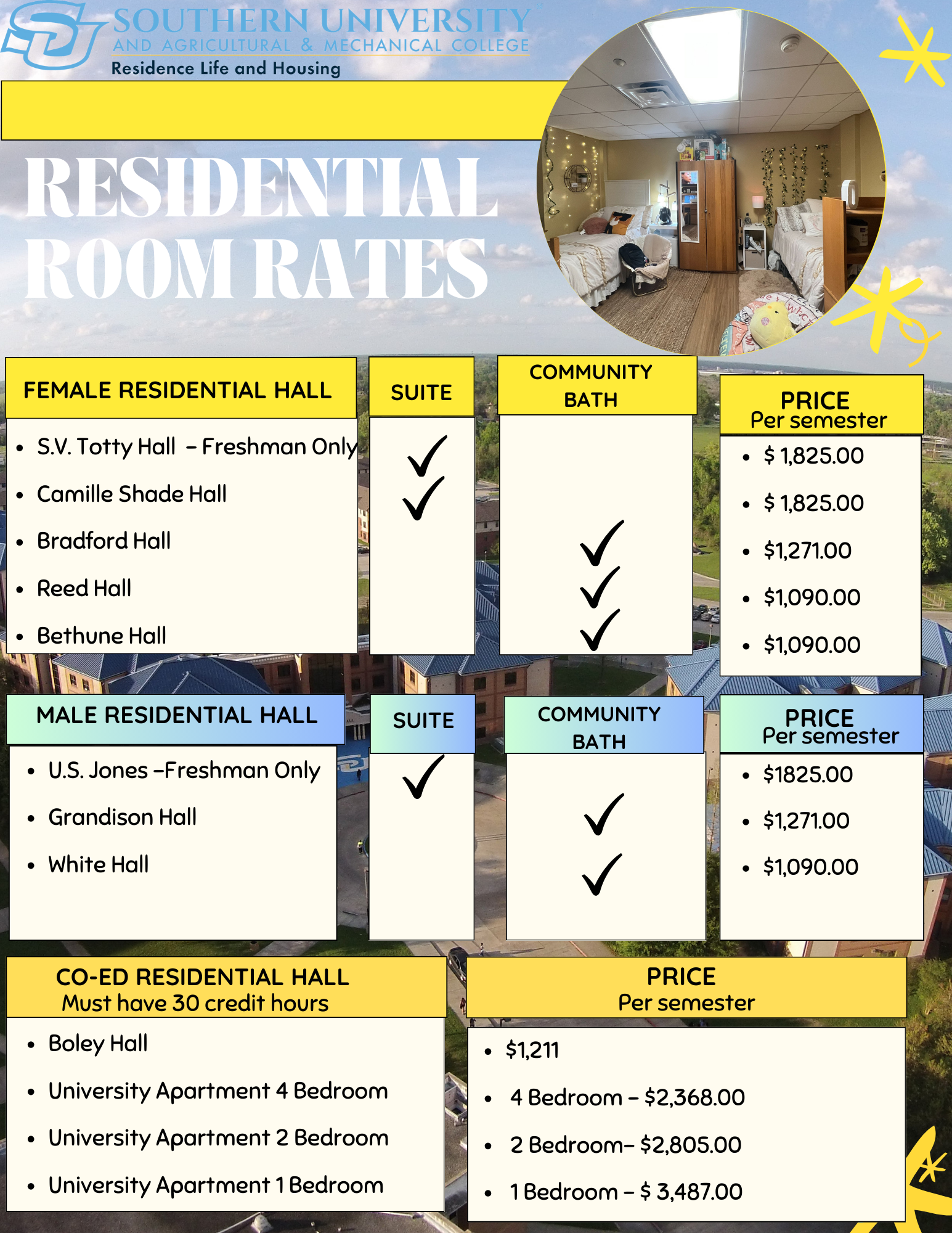 Residential Room Rates